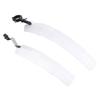 BRIGHTFUFU 1set Adjustable Mud Guard for Telescopic Road Bike Accessories Easy Install Water Compatible Front Forks Over White view 1