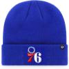 47 NBA Unisex-Adult Primary Logo Cuffed Knit Primary Logo Team Color Beanie Hat Cold Weather Hat, One Size (Philadelphia 76ers Blue Alternate) view 2