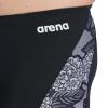 ARENA Men's Swim Jammer Hydrangea Bouquet Team Print MaxLife Athletic Swimwear Training Swimsuit Sports Bathing Suit, Black/Team Black, US Size 24 view 4