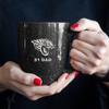Rico Industries NFL Football Jacksonville Jaguars #1Dad 16 oz Team Color Laser Engraved Speckled Ceramic Coffee Mug view 4