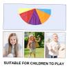 GOOHOCHY Kids Rainbow Parachute Umbrella 78 Inch Waterproof Outdoor Group Play Toy for Early Education Birthday Parties and Cooperative Exercise view 2