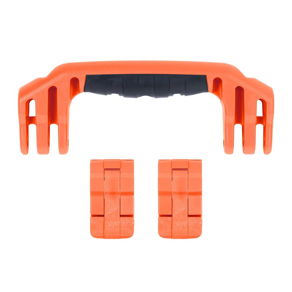 Pelican 1500 Replacement Handle & Latch Set by ColorCase - Orange Handles & Double Throw Latches