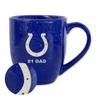 Rico Industries NFL Football Indianapolis Colts #1Dad 16 oz Team Color Laser Engraved Speckled Ceramic Coffee Mug view 1