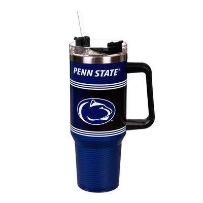 NCAA Penn State Stainless Steel Tumbler with Handle and Straw, 40oz Double Wall Insulated Cup with Lid, BPA-Free Water Bottle, Officially College Travel Mug for coffee, tea