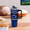 NCAA Penn State Stainless Steel Tumbler with Handle and Straw, 40oz Double Wall Insulated Cup with Lid, BPA-Free Water Bottle, Officially College Travel Mug for coffee, tea view 2