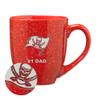 Rico Industries NFL Football Tampa Bay Buccaneers #1Dad 16 oz Team Color Laser Engraved Speckled Ceramic Coffee Mug view 1