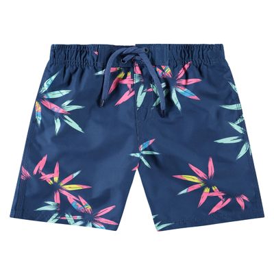 Kanu Surf Boys, Reflection Quick Dry UPF 50+ Beach Swim Trunk, Reef Navy, 45783
