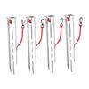 GOOHOCHY 4pcs Aluminum U-Shaped Tent Stakes for Snowfield Heavy Duty Pegs for Camping Hiking Outdoor Use Silver Color for Enhanced Durability and Extra Holding Power view 1