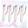 GOOHOCHY 4pcs Aluminum U-Shaped Tent Stakes for Snowfield Heavy Duty Pegs for Camping Hiking Outdoor Use Silver Color for Enhanced Durability and Extra Holding Power view 4