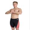 ARENA Men's Swim Jammer Hydrangea Bouquet Team Print MaxLife Athletic Swimwear Training Swimsuit Sports Bathing Suit, Black/Team Red, US Size 20 view 1