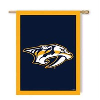 Team Sports America Predators Premium Double Sided House Flag Banner, Applique Embroidered, 28x44 Inch, Display Pole Sold Separately