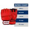 Premium Grappling Gloves for MMA Leather, Enhanced Grip, Excellent Wrist Support, Breathable Comfort - Ideal for Grappling and Clinch Fighting - Red X-Large view 2