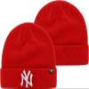 47 MLB Unisex-Adult Primary Logo Cuffed Knit Primary Logo Alternate Beanie Hat Cold Weather Hat, One Size (New York Yankees Red) view 1