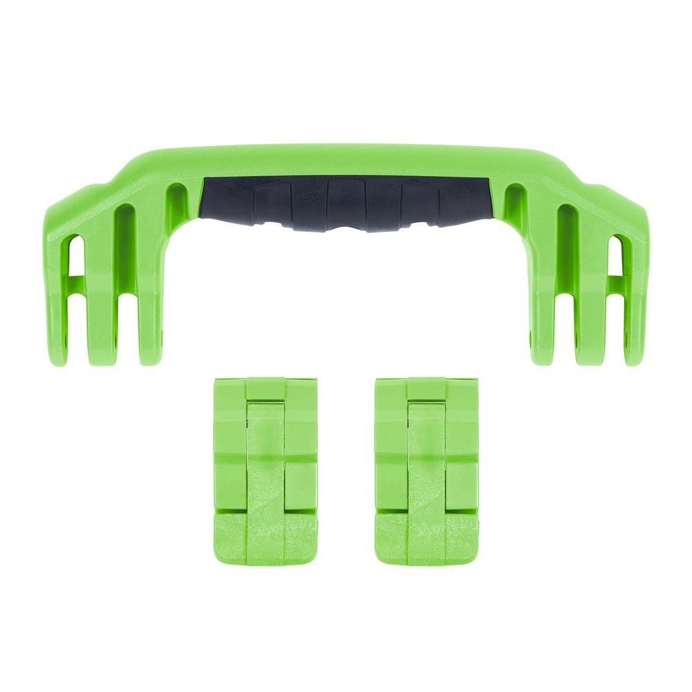 Pelican 1500 Replacement Handle & Latch Set by ColorCase - Lime Green Handles & Double Throw Latches