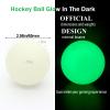 DONZWIYES Street Hockey Balls Glow in The Dark Sports Balls for Indoor Outdoor Road Roller and Field Hockey Games(2 PCS 2.56 Inches) view 2