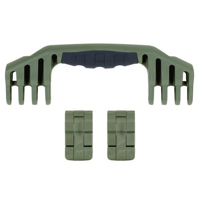 Pelican 1550 Replacement Handle & Latch Set by ColorCase - OD Green Handles & Double Throw Latches