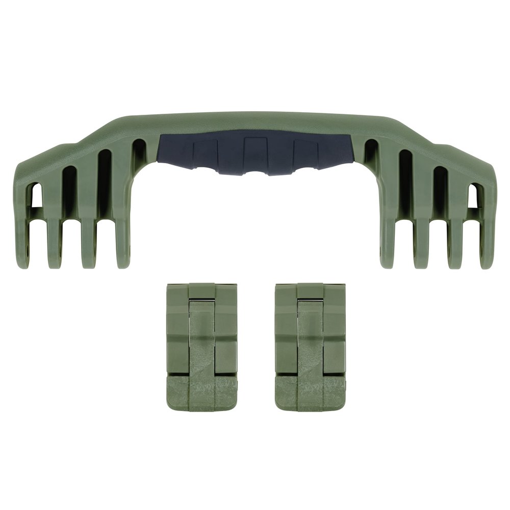 Pelican 1550 Replacement Handle & Latch Set by ColorCase - OD Green Handles & Double Throw Latches