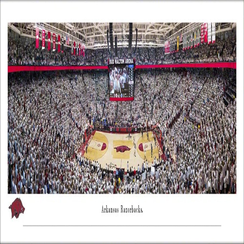 Arkansas Razorbacks Basketball - Unframed 40 x 13.5 Poster by Blakeway Panoramas