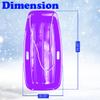 Slippery Racer Downhill Sprinter Flexible Kids Toddler Plastic Cold-Resistant Toboggan Snow Sled with Pull Rope and Handles -35 Inch (Purple, 1) view 3