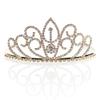 Andersons Gold Odessa Rhinestone Tiara, 2 3/4 Inch Gold Metal Crown with Clear Faux Diamonds for Prom, Homecoming Queen, Wedding Bridal Party, Sweet 16, Quinceaera, Birthday, Pageant, Anniversary, Theater Costume Accessory view 1