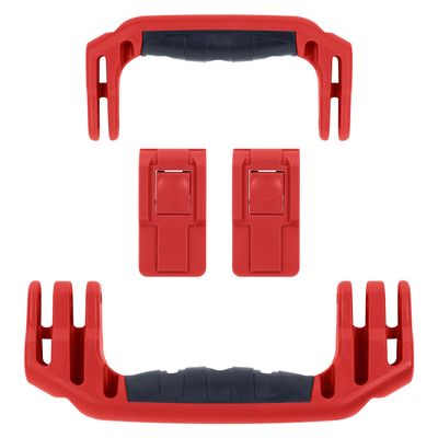Pelican 1556 Replacement Handle & Latch Set by ColorCase - Red - Handle and Push Button Latches