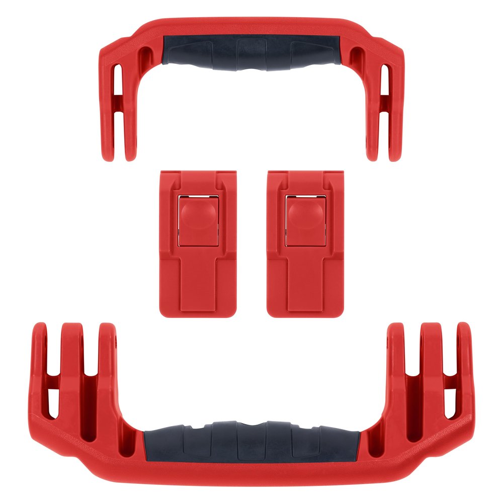 Pelican 1556 Replacement Handle & Latch Set by ColorCase - Red - Handle and Push Button Latches