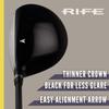 Senior Mens Rife Golf 812s New Straight FACE #3 +#5 Fairway Metal Wood Clubs Set Right Handed Senior Flex with Mens Senior Size Black Pro Velvet Grips Fairway Wood Set + Headcovers view 3
