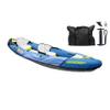 Pelican iESCAPE 110 Inflatable Convertible Kayak - Recreational Single or Tandem Kayak - Compact, Stable and Fun All in One - Transport Bag & Pump Included - 11 ft - Blue view 1
