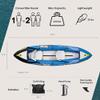 Pelican iESCAPE 110 Inflatable Convertible Kayak - Recreational Single or Tandem Kayak - Compact, Stable and Fun All in One - Transport Bag & Pump Included - 11 ft - Blue view 3