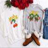 Christmas Sweatshirt, Christmas Couple sweatshirt, Chest Nuts Sweatshirts, Matching Christmas Sweatshirt Multicolor view 2
