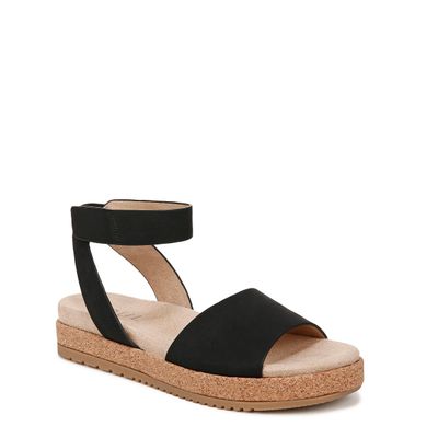 Naturalizer SOUL Women's Deara Platform Flat Sandal Flat Sandal Black 7.5 W