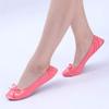 Adult Leather Ballet Shoes for Women Portable Foldable Dance Flat Shoes Women's Ballerina Slippers (Hot Pink, 7.5) view 2