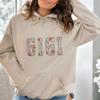 GodLover Gigi Floral Applique Embroidered Sweatshirt, White Crewneck, Size 2XL, Gift for Women, Mom, Grandma, Mothers Day, Christmas view 2
