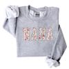 GodLover Nana Floral Applique Embroidered Sweatshirt, Sport Grey Crewneck, Size XL, Gift for Women, Mom, Grandma, Mothers Day, Christmas view 1