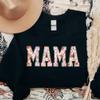GodLover Mama Floral Applique Embroidered Sweatshirt, Navy Crewneck, Size XL, Gift for Women, Mom, Grandma, Mothers Day, Christmas view 3