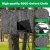 Anglekai Deer Hunting Tree Stand Blind Cover, 93" x 35" Hunting Treestand Camo Blind Cover with 2 Pocket for Elevated view 3