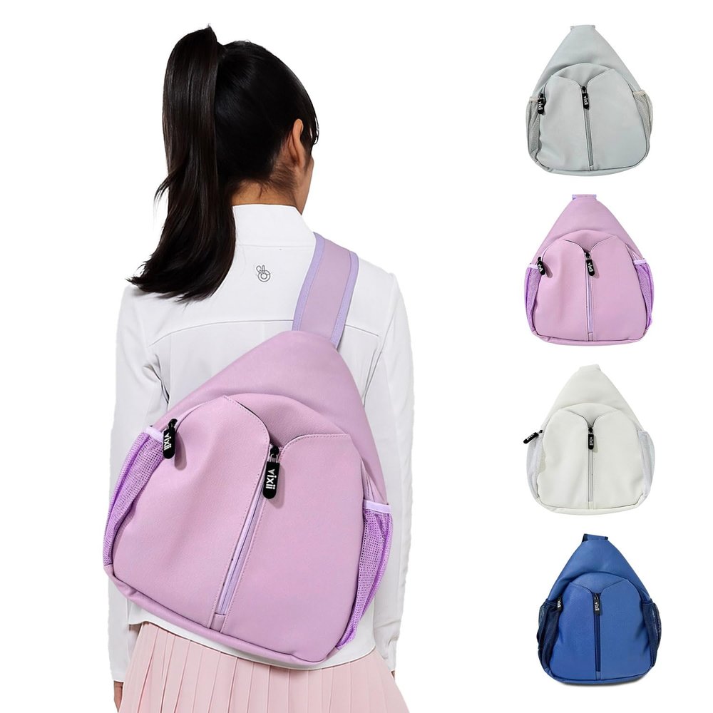 VIXII Pickleball Bag For Women Paddle Pocket Sling Backpack PU Leather