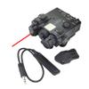 Plastic PEQ/DL-A Box Visable Laser Sight,with IR Laser+Red/Green/Blue Laser Sight+IR Laser Night Vision Constant/Momentary Modes Flashlight,with Pressure Switch,for 20mm Rail (Red Laser BK) view 1