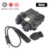 Plastic PEQ/DL-A Box Visable Laser Sight,with IR Laser+Red/Green/Blue Laser Sight+IR Laser Night Vision Constant/Momentary Modes Flashlight,with Pressure Switch,for 20mm Rail (Red Laser BK) view 2