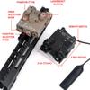 Plastic PEQ/DL-A Box Visable Laser Sight,with IR Laser+Red/Green/Blue Laser Sight+IR Laser Night Vision Constant/Momentary Modes Flashlight,with Pressure Switch,for 20mm Rail (Red Laser BK) view 3