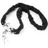 Anti Theft Bike Chain Lock, Heavy Duty Oxford Cloth Bicycle Lock with Keys for Bikes, Motorcycles, and Scooters, Black
