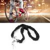 Anti Theft Bike Chain Lock, Heavy Duty Oxford Cloth Bicycle Lock with Keys for Bikes, Motorcycles, and Scooters, Black view 2