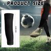 Cuffbow 4 Set Men's Grip Soccer Socks Anti Slip Pads Shin Guard Sleeves Shin Guard Straps for Football with Grip Pads(Black) view 3