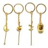 HALFS Fencing Equipment Gold and Silver Keychain Pendant Jewelry Key Ring Gifts Gifts (Thickness : Gold, Size : One Size) view 1