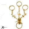 HALFS Fencing Equipment Gold and Silver Keychain Pendant Jewelry Key Ring Gifts Gifts (Thickness : Gold, Size : One Size) view 4