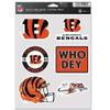 WinCraft NFL Sticker Multi-Use Set of 6 19 x 14 cm Cincinnati Bengals, Einheitsgre view 1