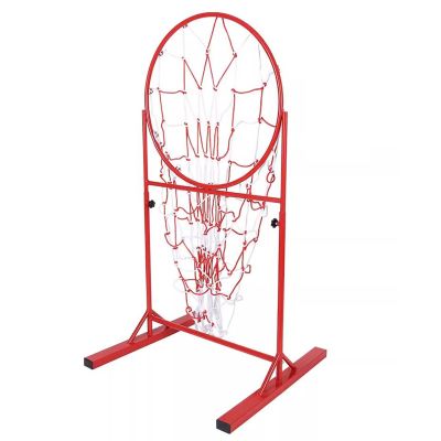 Floor-Standing Basketball Passing Training Hoop, Adjustable Height Iron Passing Stand, Removable, Sturdy and Solid, for Families Schools, Sports Equipment (Size : 1.2-1.6m/3.9-5.2ft)