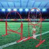 Floor-Standing Basketball Passing Training Hoop, Adjustable Height Iron Passing Stand, Removable, Sturdy and Solid, for Families Schools, Sports Equipment (Size : 1.2-1.6m/3.9-5.2ft) view 2