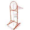 Floor-Standing Basketball Passing Training Hoop, Adjustable Height Iron Passing Stand, Removable, Sturdy and Solid, for Families Schools, Sports Equipment (Size : 1.2-1.6m/3.9-5.2ft) view 3