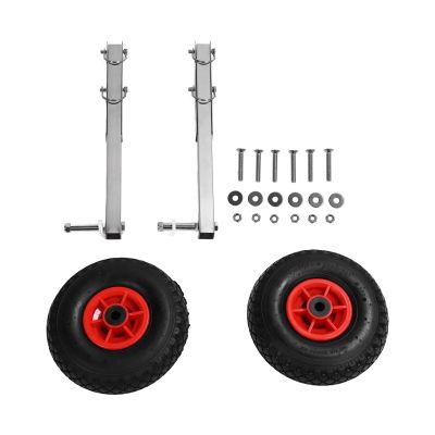 2Pcs Boat Launching Wheel, Stainless Steel Boat Transom Launching Wheel with Quick Release Pins - High Load Capacity, Easy Installation, for Inflatable Boats, Fishing Boats etc